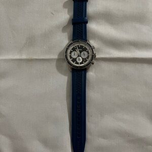 Fossil Blue and Silver Sporty Chronograph Watch